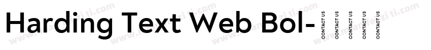 Harding Text Web Bol字体转换
